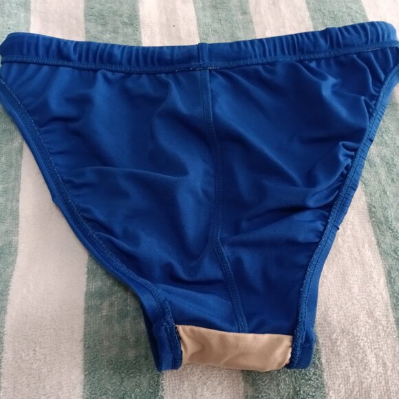 CLASSIC "RALLY" 1" SIDES BLUE SWIM BRIEF, SIZE "S" (30") (*)- Pre-Owned - Picture 5 of 6